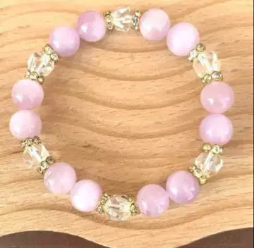 레어~ 캣츠아이 쿤차이트 수정 파워스톤 팔찌 15.5cm