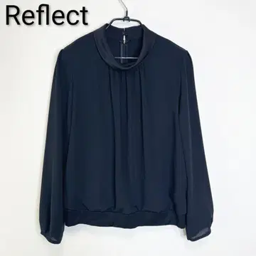 Reflect 스탠드 넥 턱 블라우스