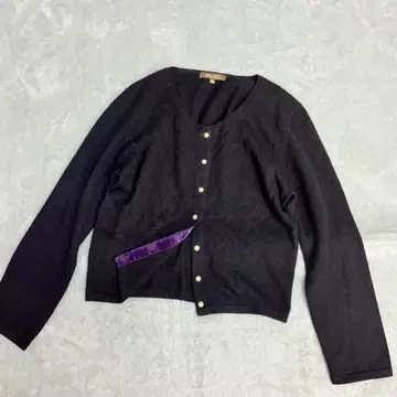 [보르지] 캐시미어 니트 가디건 펄 버튼 M 블랙