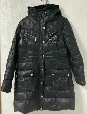 발렌자 42 블랙 퀼팅 다운 자켓