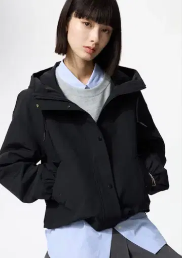 유니클로 코튼 블렌드 숏 후드티 UNIQLO 아우터