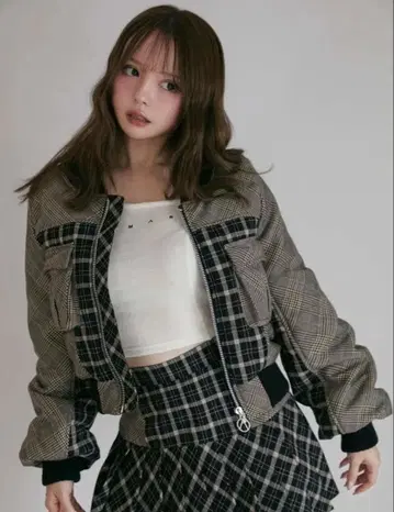 ANDMARY Coco check jacket black