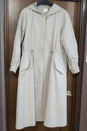 Lene 후드 부착 베이지 모즈 코트 갭