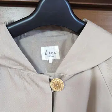 Lene 후드 부착 베이지 모즈 코트 갭