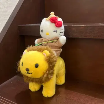 동물원 헬로키티 사자 마스코트 레트로 20cm 택 없음