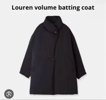 louren 볼륨 배팅 코트 블랙