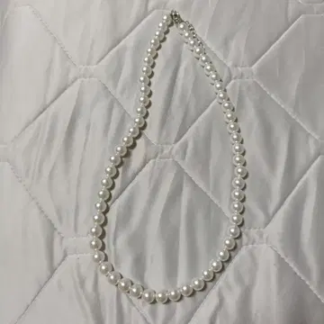 화이트 펄 목걸이 약 45cm