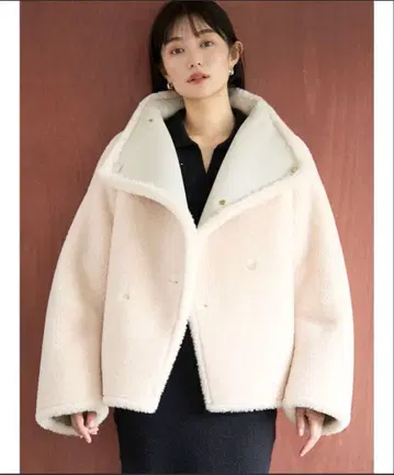 새상품 택 포함 LAGUNAMOON 무스탕 스탠드 카라 코트