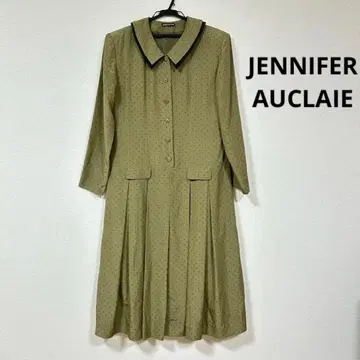 JENNIFER AUCLAIE 카라 부착 도트 무늬 원피스