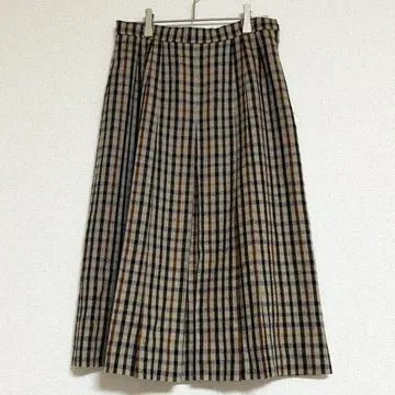 [ 66 ] DAKS 닥스 체크 플리츠 스커트 브라운 새상품급