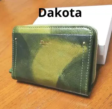Dakota 페네로 접이식 지갑 라운드 지퍼 소가죽 그린