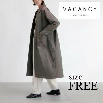 VACANCY  타마무시 다운라이크 충전솜 코트 카키 롱 기장