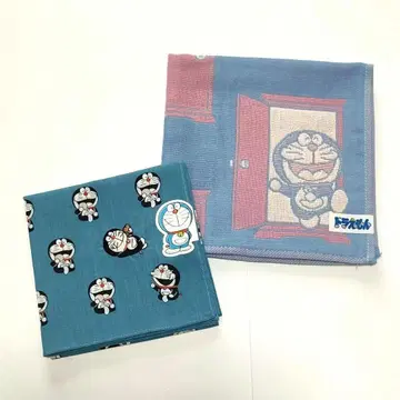 새상품 도라에몽 손수건 거즈 손수건 2개 세트 어디로든 문, 도라야키
