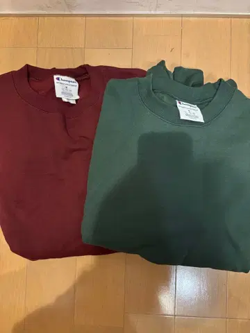 미사용 새상품 Champion 속기모 맨투맨 M 사이즈 2가지 색상 세트