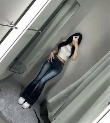 amood 데님 팬츠 다크 그레이