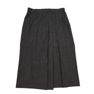 UNIQLO 글렌체크 플리츠 스커트 XXL 오피스 다크 그레이 계열