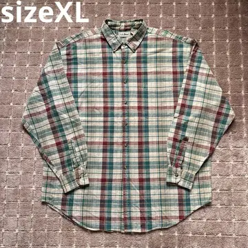 llbean BD 셔츠 구제 의류 자메이카 제조 린넨
