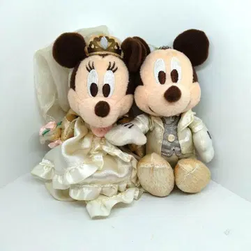 디즈니 미키미니 웨딩 봉제 인형 배지