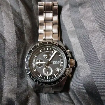 FOSSIL 크로노그래프 손목시계 블랙