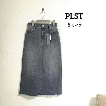새상품! PLST 2025 모델 데님 내로우 스커트 그레이