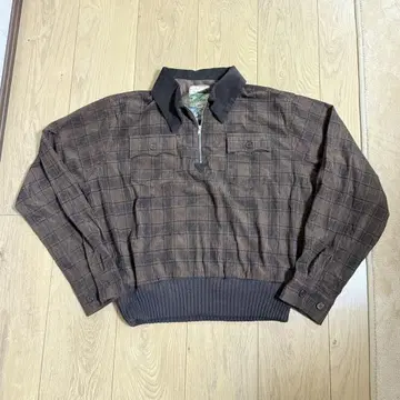 western half zip check shirt