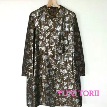 YUKI TORII INTERNATIONAL 코트 자수풍 꽃무늬
