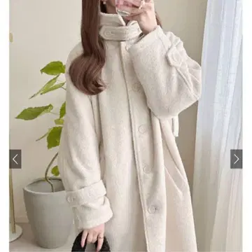 2Way 링 페이크 울 롱 코트 아이보리 사이즈 F