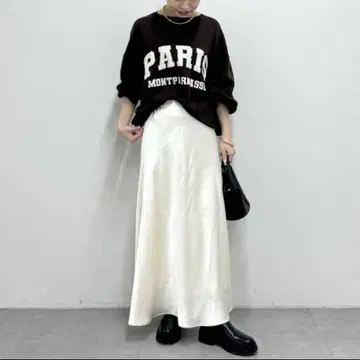라운지 드레스 새틴 머메이드 스커트