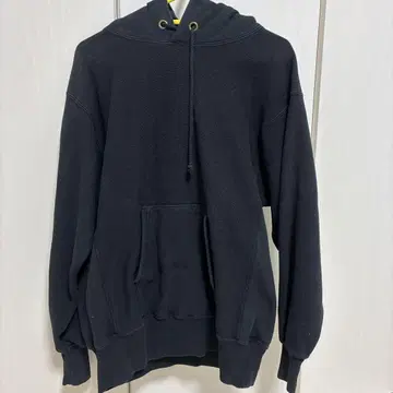 Champion 블랙 후드 부착 후드티