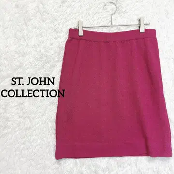 [세인트 존] 모 80% 니트 미니 스커트 쇼킹 핑크 허리밴딩