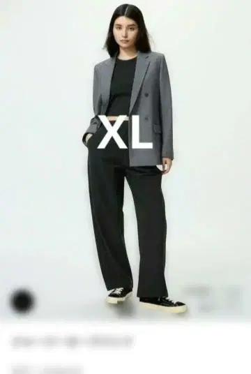 유니클로 저지 커브 팬츠 블랙 XL