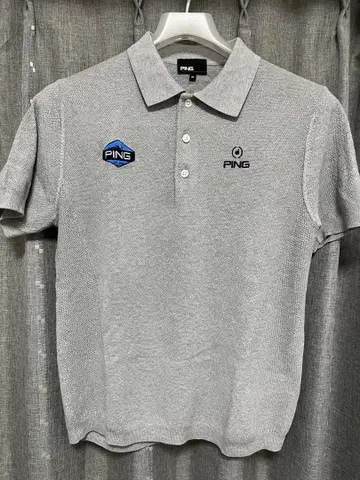 PING 그레이 피케 셔츠 M 사이즈