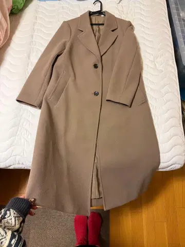 GU 브라운 베이지 롱 코트 S 사이즈
