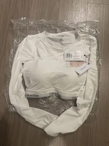 캘빈클라인 Icon Cotton 롱 슬리브 T셔츠 브라렛