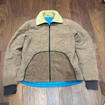 rulez peeps 룰즈피프스 퀼팅 보아 자켓 브라운