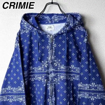 THE CRIMIE 반다나 패턴 올 패턴 지퍼 후드티 클라이미
