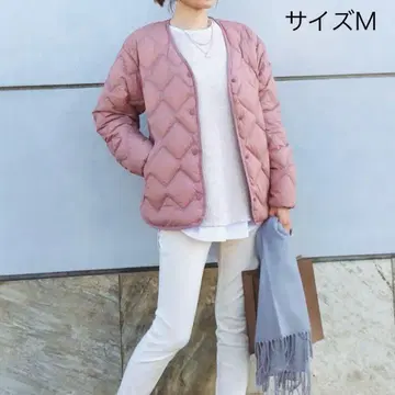 유니클로 핑크 울트라 라이트 다운 릴랙스 자켓 다운 자켓