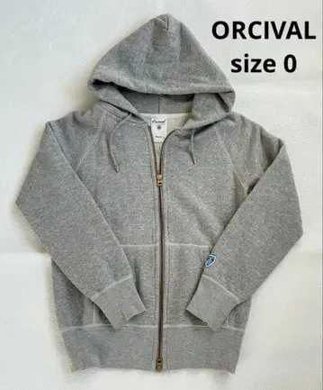 ORCIVAL 더블 지퍼 후드티 그레이 size 0 코튼 100%