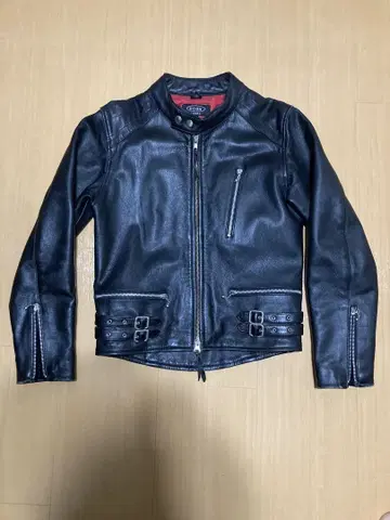 블랙 가죽 싱글 라이더 자켓 혼 웍스 류구 레더