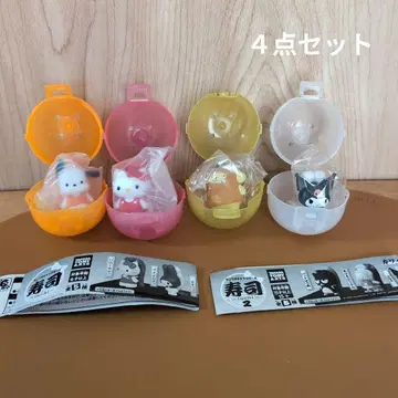캡슐 토이 스시 캐릭터 4개 세트