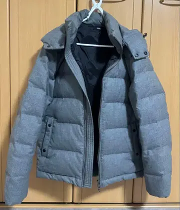 SHIPS 그레이 다운 자켓 후드 부착