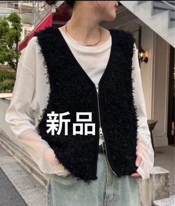CIAOPANIC TYPY 리본 튤 얀 ZIP 베스트
