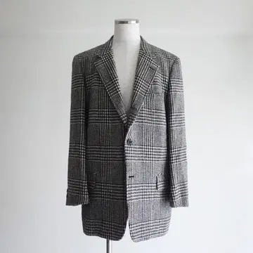 1980s Harris Tweed 글렌체크 테일러드 자켓