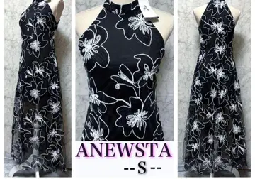 [ 새상품 택 포함 ] ANEWSTA 슬리브리스 원피스 자수 레이스 S