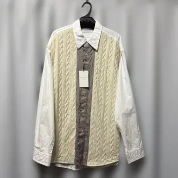 화이트 니트 셔츠 남성용