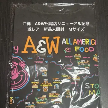 [ A&W 마츠오점 1개 점포 한정 ] A&W 오키나와 티셔츠 M 사이즈