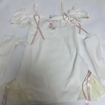 Bobon21 로즈 하트 2WAY 리브 원피스 사이즈 L 화이트