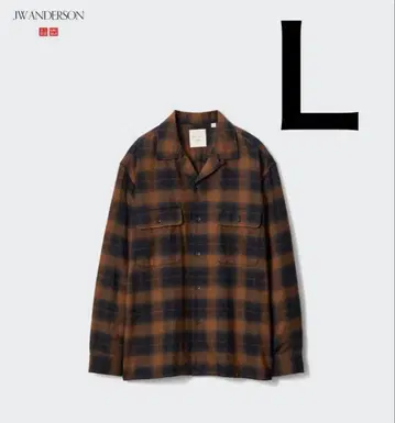 유니클로 JW ANDERSON 브러쉬드 코튼 오버 사이즈 셔츠 L