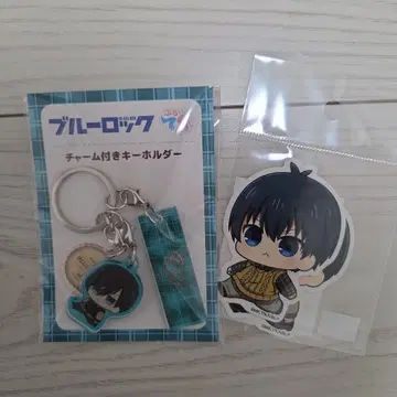 블루 록 참 포함 키링 스티커 이토시 린