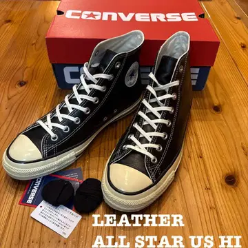 [ 컨디션 최상 ] CONVERSE ALL STAR US HI 블랙 가죽